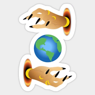 World In My Hands Sticker